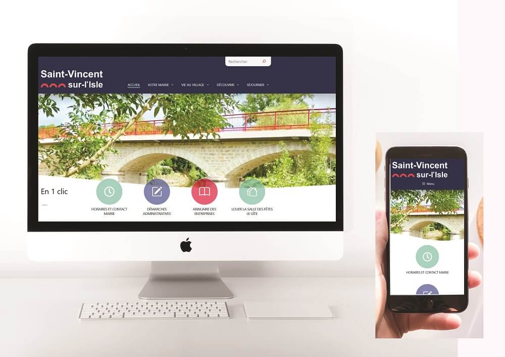 presentation-ecran-site Site internet pour mairie en Dordogne